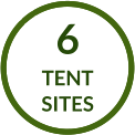 6 tent sites